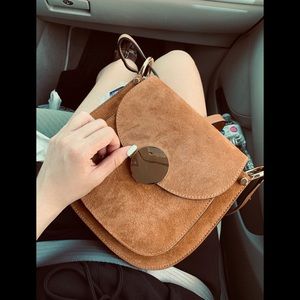 LE PARMENTIER
Agave Suede Leather Shoulder Bag